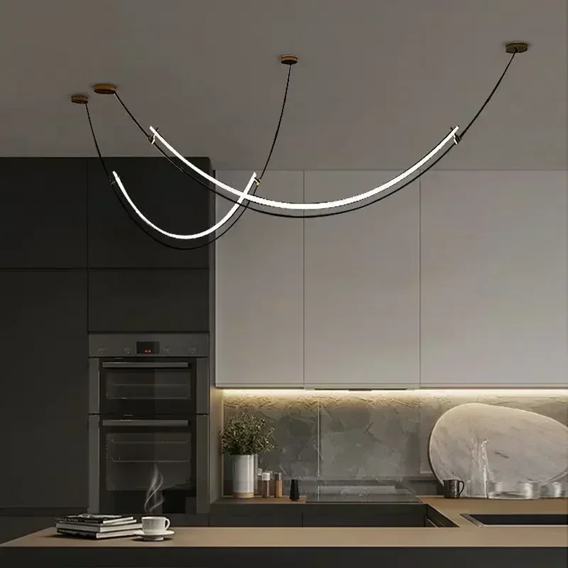 Decor Lighting Floor Lamps - モダンな北欧デザインの吊り下げ式LEDシーリングライト,ミニマリストラインデザイン,室内装飾,リビングルーム,ダイニングルーム,ホテル,サロンに最適です。