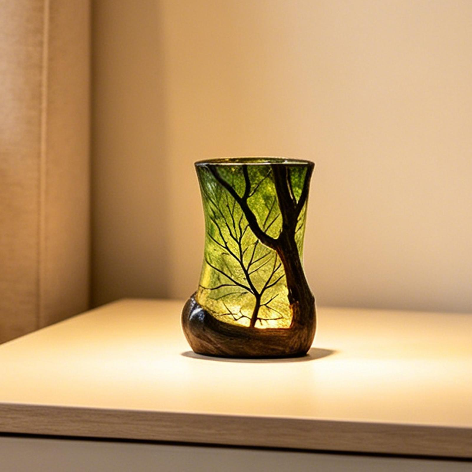 Home Lighting And Decor - ベッドサイドテーブルランプ フォレストナイトライト 装飾的な雰囲気照明 ホームオフィス 寝室 書斎