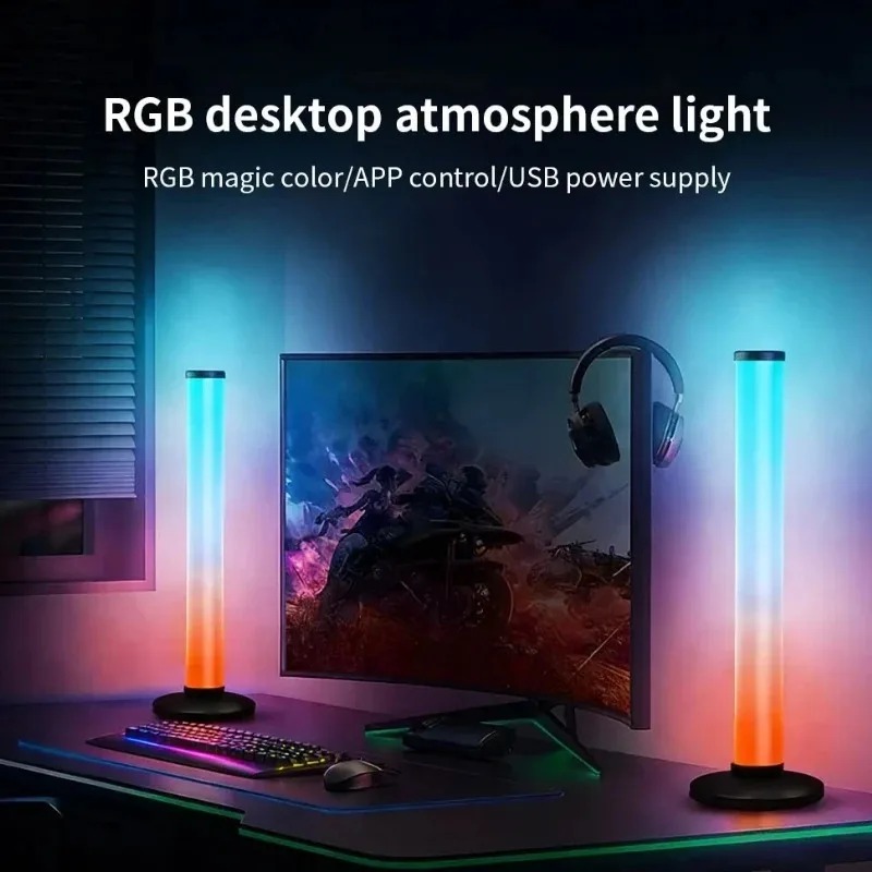 Home Lighting And Decor - RGB LEDライトバー USB給電式、スマートTVアンビエント照明、Bluetoothアプリリモコン付き、音楽反応型ランプ、ホームデコレーション用