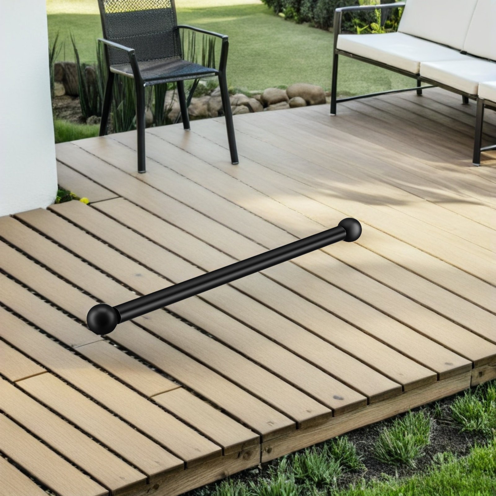 Lighting Decoration Outdoor - 2個入りランプポストクロスアーム ブラックメタル製 耐候性 はしご用交換ハンドル 屋外照明柱 ガーデンパティオ装飾用