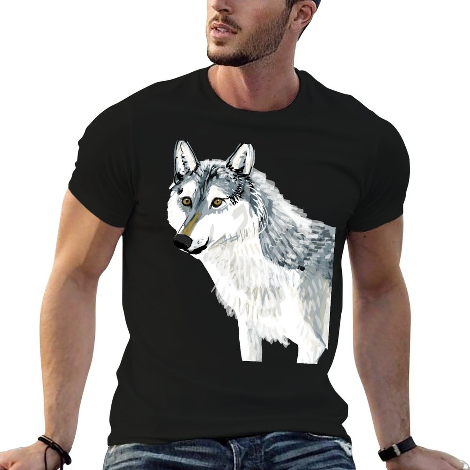 Alberta Lighting & Decor Reviews - トーテム アルバータ ウルフ Tシャツ カジュアル ライトサマー