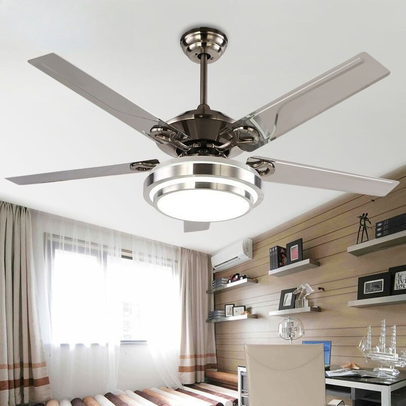 Lighting Decoration On Wall - 北欧風装飾シーリングファンライト リビング・ダイニングルーム用シーリングファンランプ リーフペンダントライト 強風 キッチン ダイニングテーブル用
