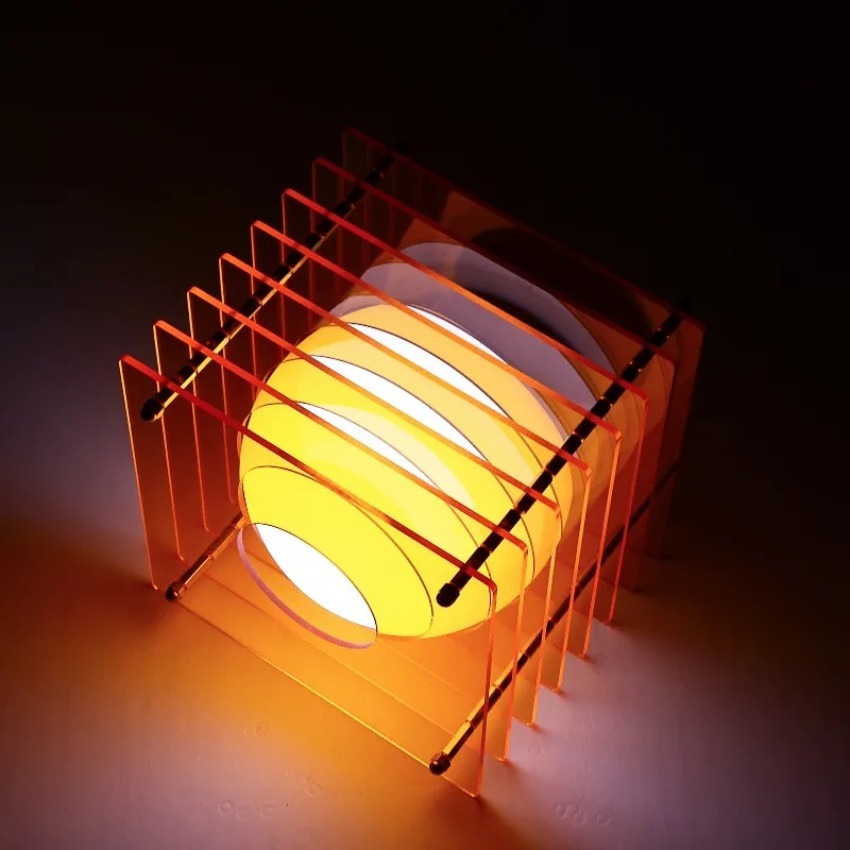Home Lighting And Decor - DIY ムーンランプ アクリル千層ランプ デスクトップ装飾 吊り下げ式雰囲気ライト ルームデコレーション