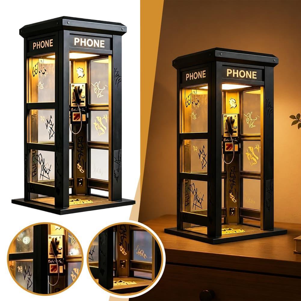 Home Lighting And Decor - ヴィンテージロンドン電話ボックステーブルランプ レトロ電話ボックスナイトライト 装飾デスクライト 家庭用デスクトップオーナメントギフト