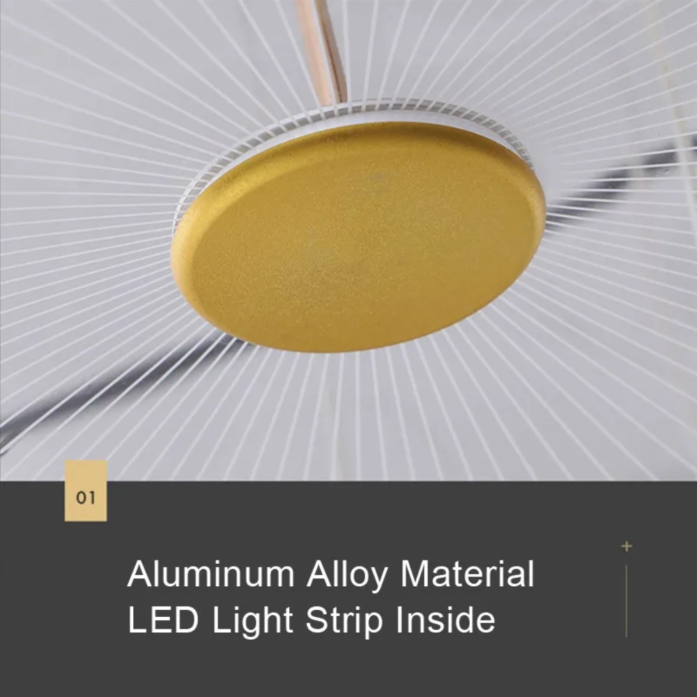LED 蓮の葉ペンダントライトリビングルーム階段ロフト高層ホ - Decor Lighting Floor Lamps のレビューと価格