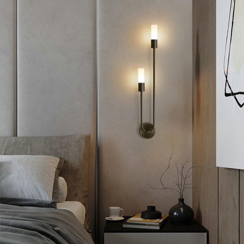 レトロ背景リビングルーム通路寝室ランプベッドサイド北欧クリエ - Lighting Decoration On Wall のレビューと価格