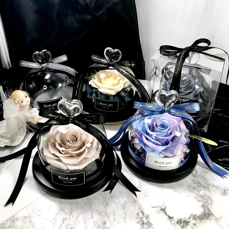 美女と野獣の香り,特別なガラスのドームの下で永遠のバラ,ロマ - Decor Timeless Lighting のレビューと価格