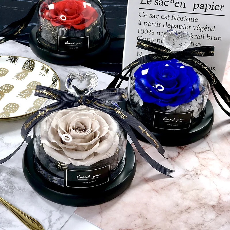 美女と野獣の香り,特別なガラスのドームの下で永遠のバラ,ロマ - Decor Timeless Lighting のレビューと価格
