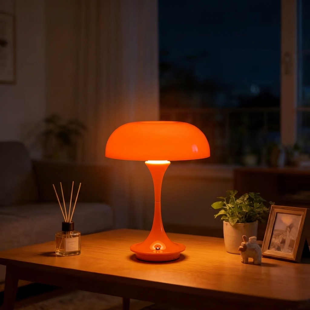 1/2 個 LED キノコテーブルランプ、USB 充電、タッ - Mushroom Table Lamp のレビューと価格
