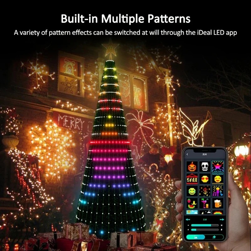 クリスマススターツリーライトRGB LED、Bluetoot - Home Lighting And Decor のレビューと価格