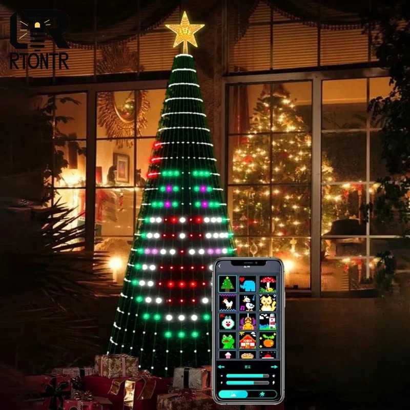 クリスマススターツリーライトRGB LED、Bluetoot - Home Lighting And Decor のレビューと価格