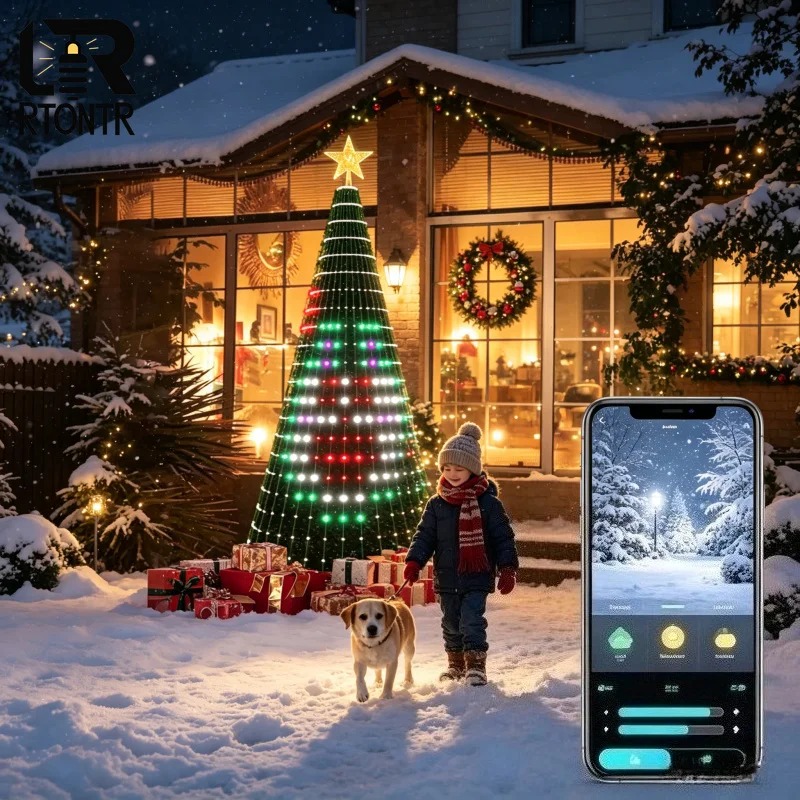 クリスマススターツリーライトRGB LED、Bluetoot - Home Lighting And Decor のレビューと価格