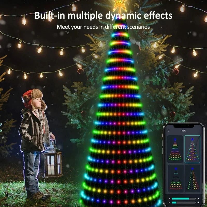 クリスマススターツリーライトRGB LED、Bluetoot - Home Lighting And Decor のレビューと価格