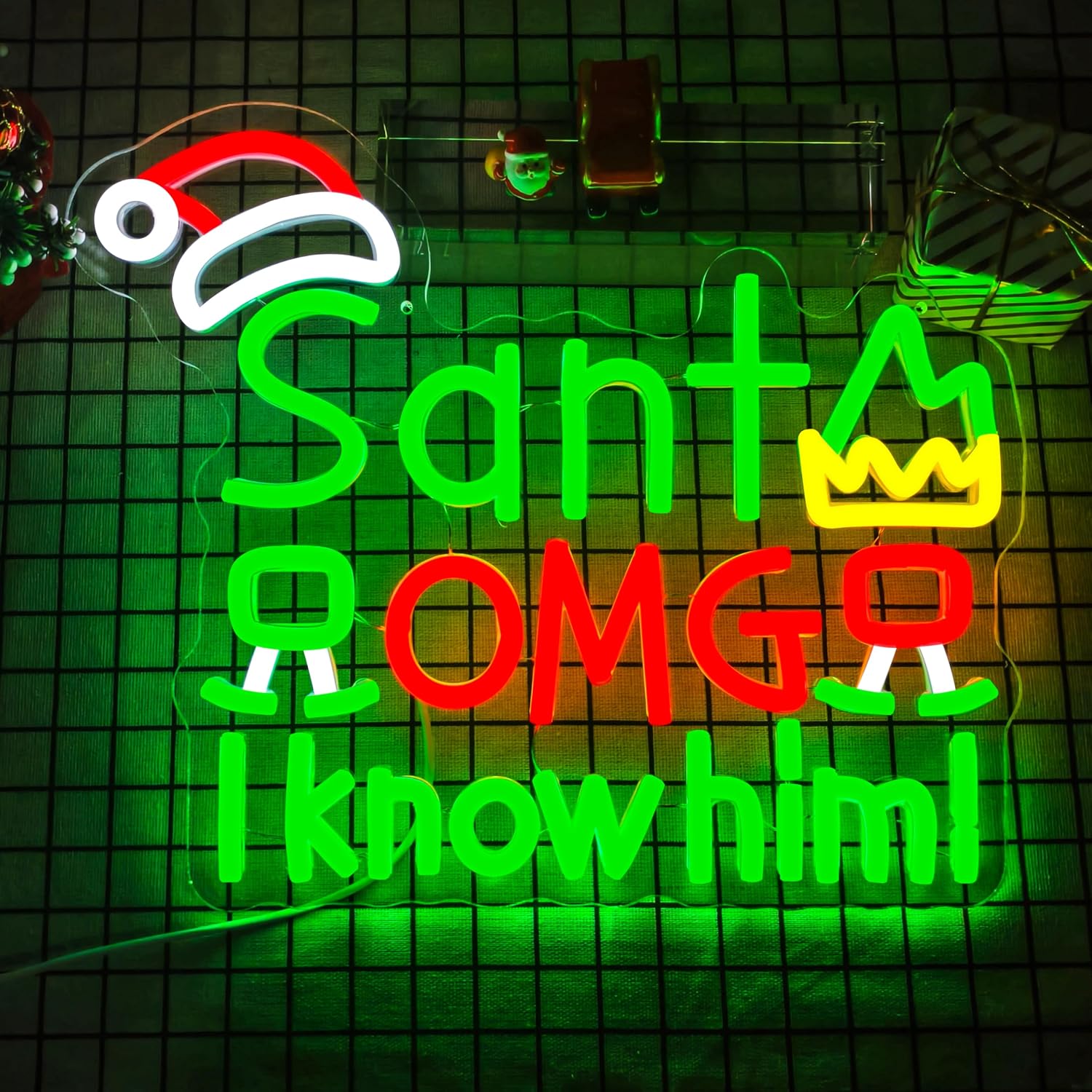 USBサンタ OMG 彼を知っています ネオンサイン LED - Santa'S Elves Holiday Lighting & Decor Llc のレビューと価格