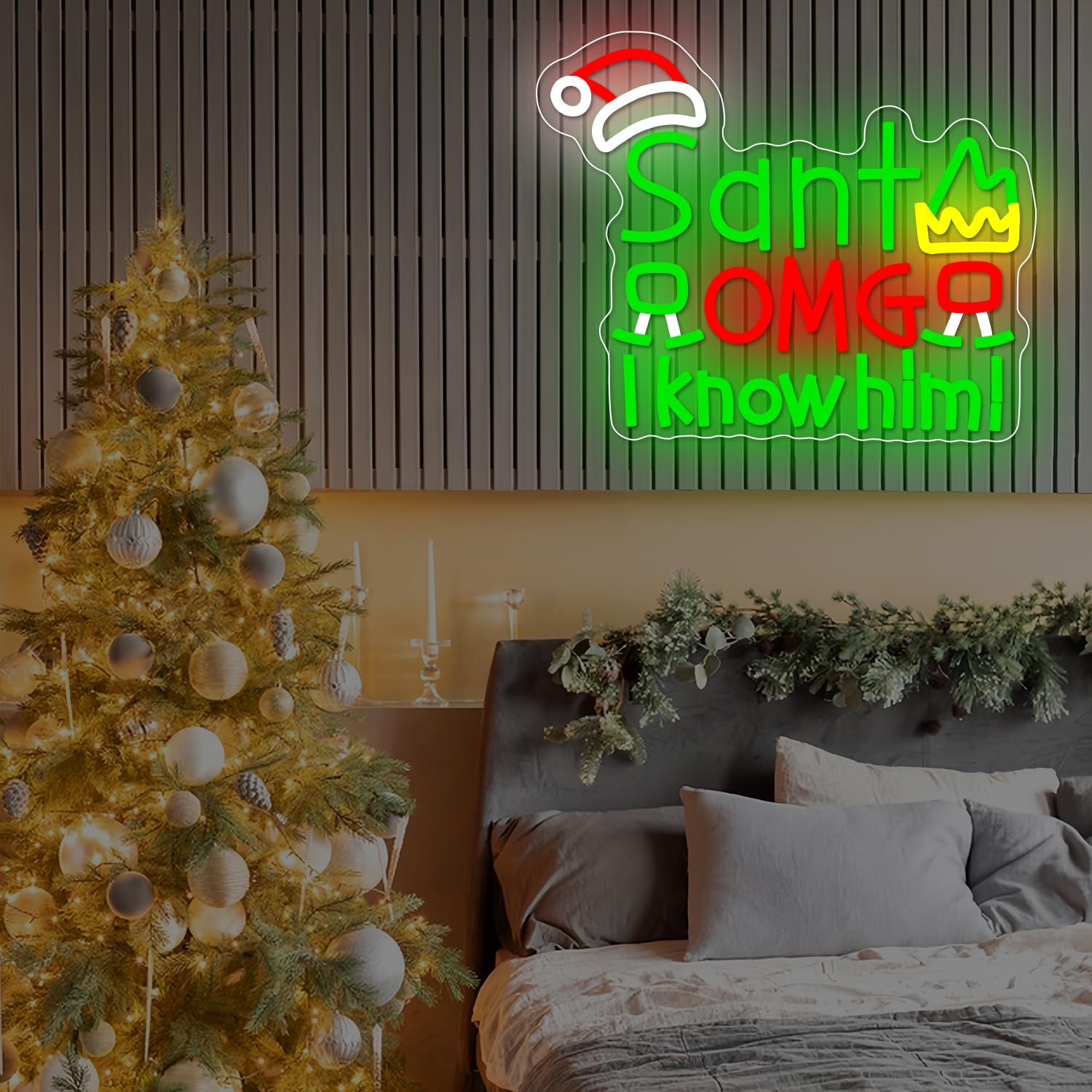 USBサンタ OMG 彼を知っています ネオンサイン LED - Santa'S Elves Holiday Lighting & Decor Llc のレビューと価格