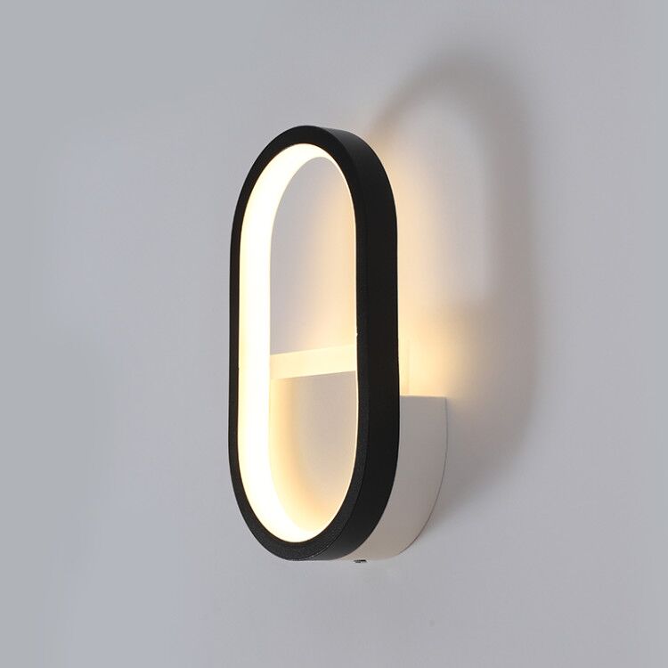 モダンな北欧LEDウォールランプ、ミニマリストブラック幾何学 - Home Lighting And Decor のレビューと価格