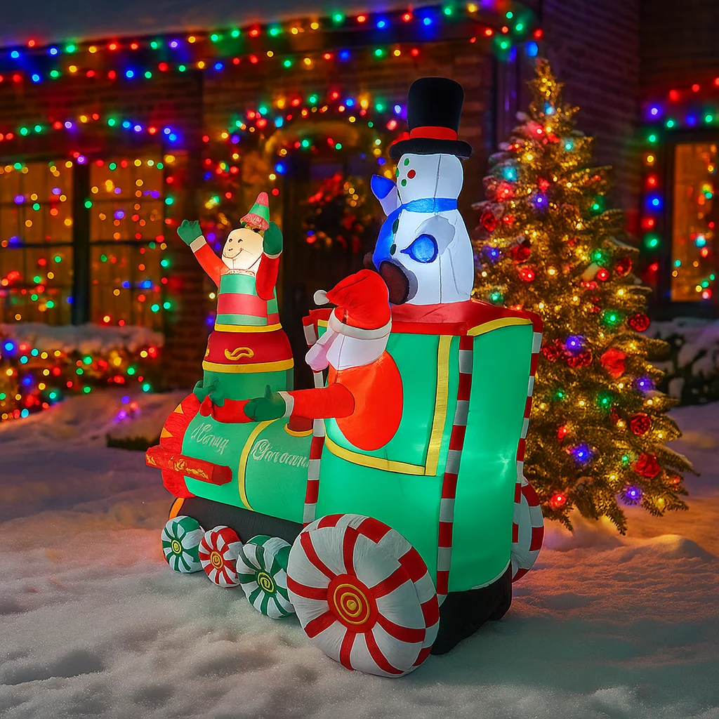 1.8メートル/5.9フィートの膨らませるサンタクロース、エ - Santa'S Elves Holiday Lighting & Decor Llc のレビューと価格