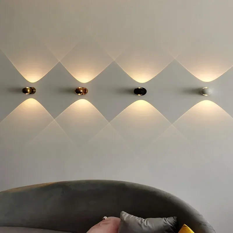 北欧デザイナーモダンアートアルミガラス LED ウォールラン - Lighting Decoration On Wall のレビューと価格