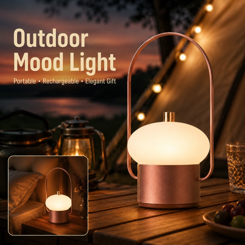 充電式ポータブルキノコ型テーブルランプ屋外キャンプ用LEDナ - Mushroom Table Lamp のレビューと価格