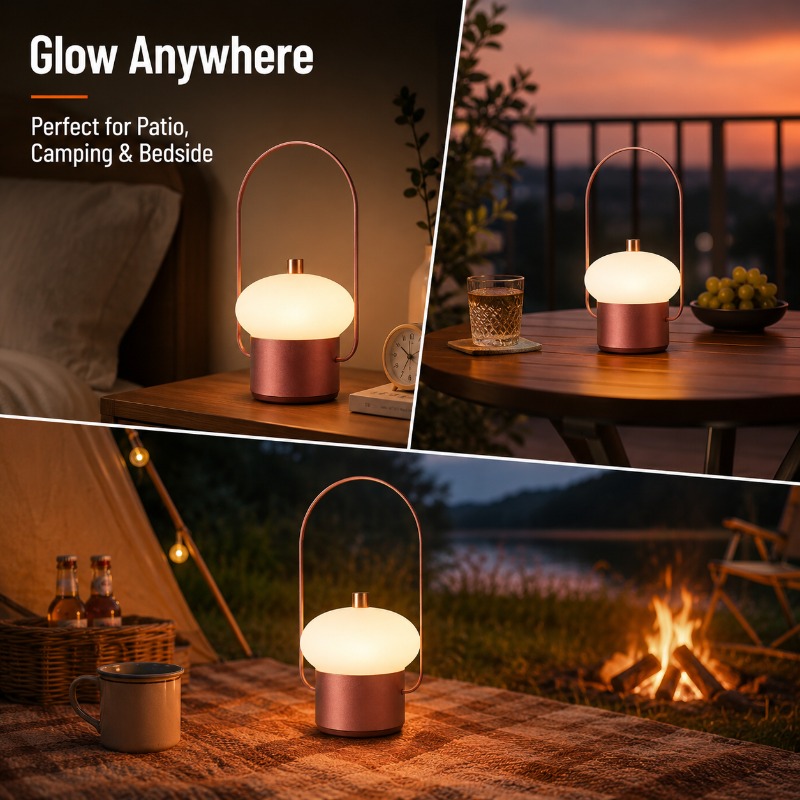 充電式ポータブルキノコ型テーブルランプ屋外キャンプ用LEDナ - Mushroom Table Lamp のレビューと価格