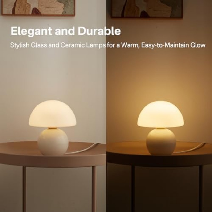 マッシュルームランプ テーブルランプ 寝室用、デスク ベッド - Mushroom Table Lamp のレビューと価格