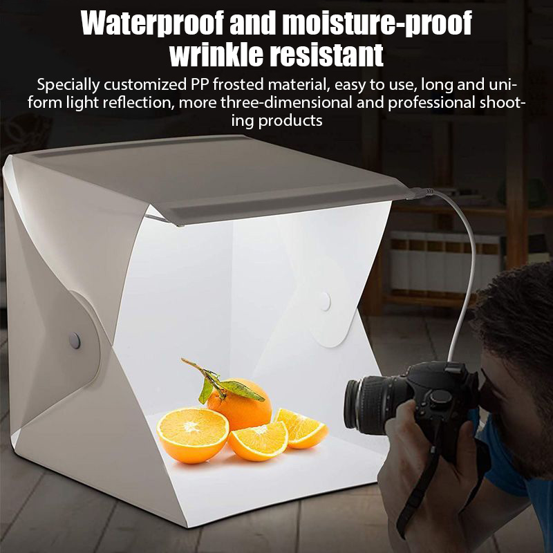 20cmポータブルフォトボックス写真撮影用折りたたみ式LED - Lighting Gallery のレビューと価格