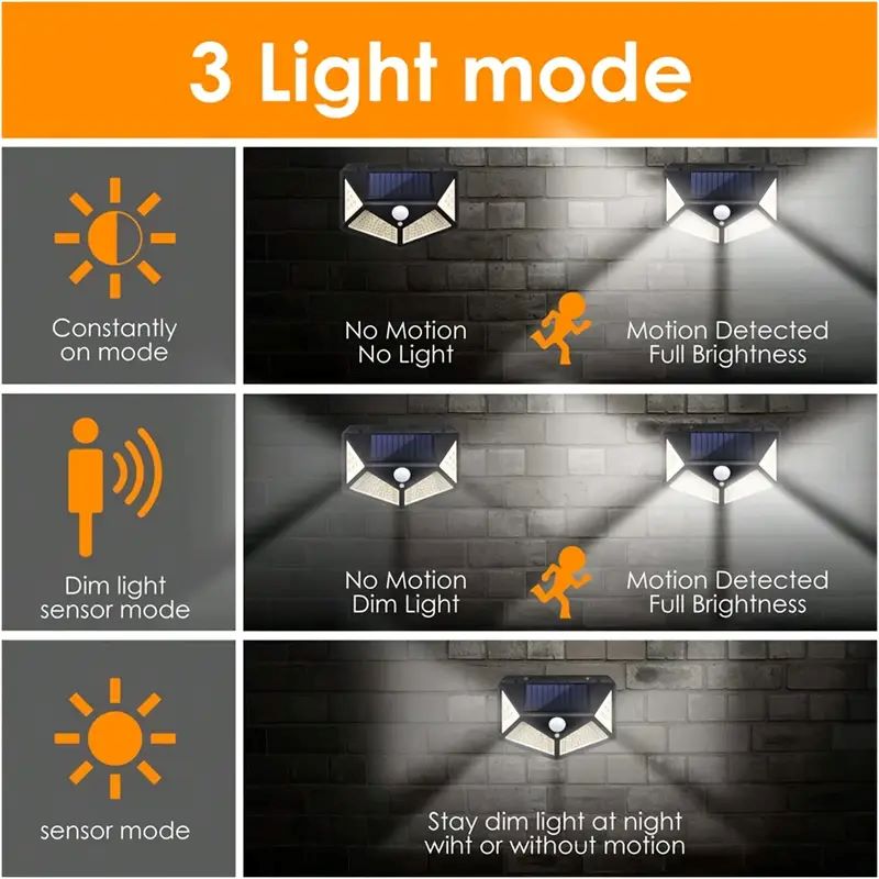 100LED屋外ソーラーガーデンライト、屋外モーションセンサ - Lighting Decoration Outdoor のレビューと価格
