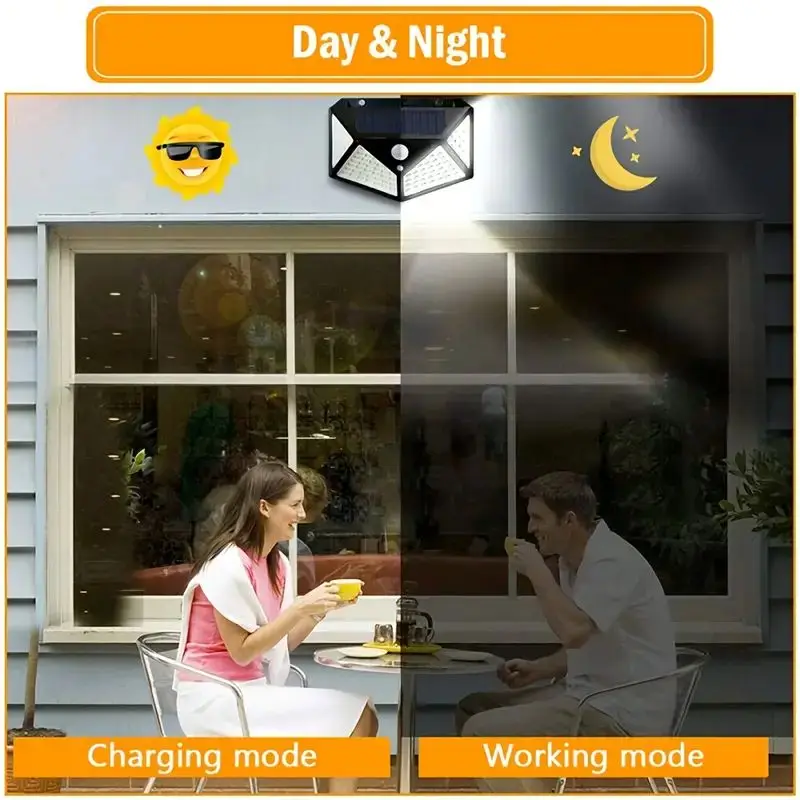 100LED屋外ソーラーガーデンライト、屋外モーションセンサ - Lighting Decoration Outdoor のレビューと価格