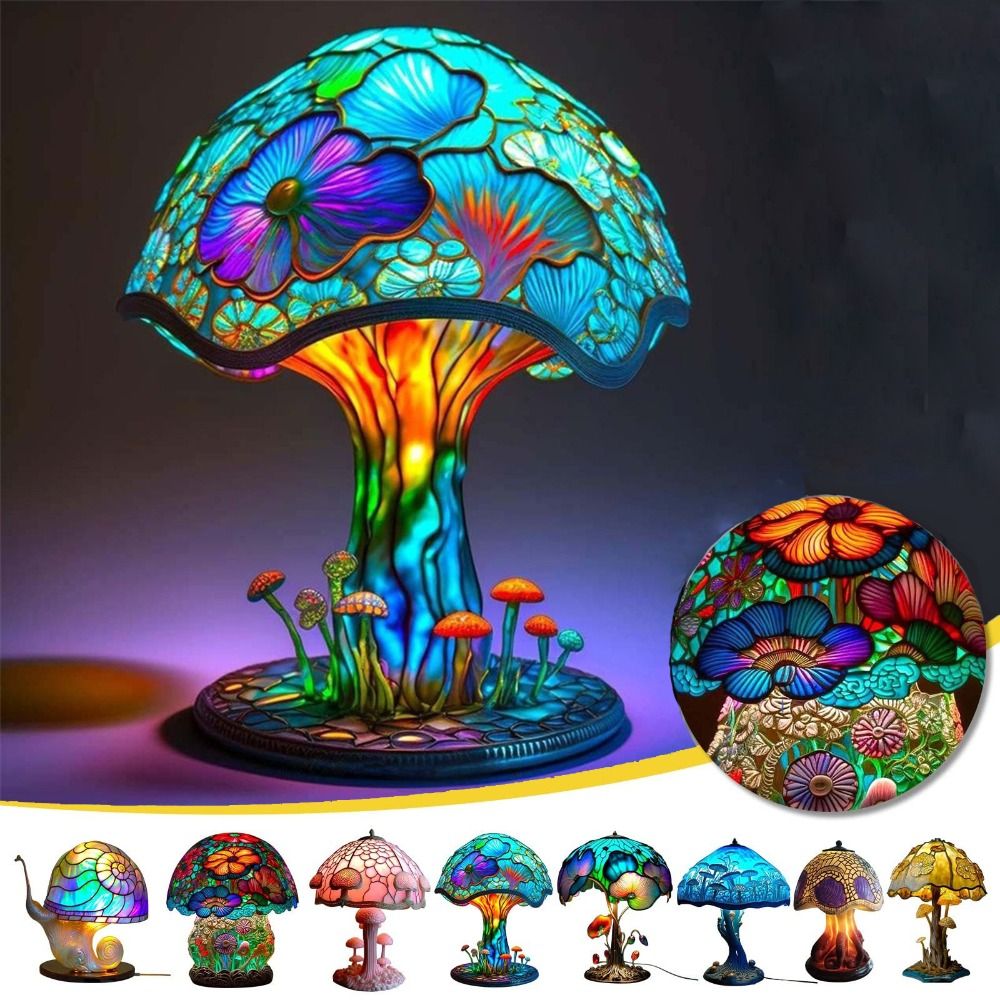 高品質な美的デザインのテーブルランプ、心地よい光の植物シリー - Mushroom Table Lamp のレビューと価格