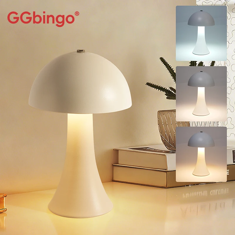 GGbingo 充電式新LEDテーブルランプ レトロマッシュ - Mushroom Table Lamp のレビューと価格