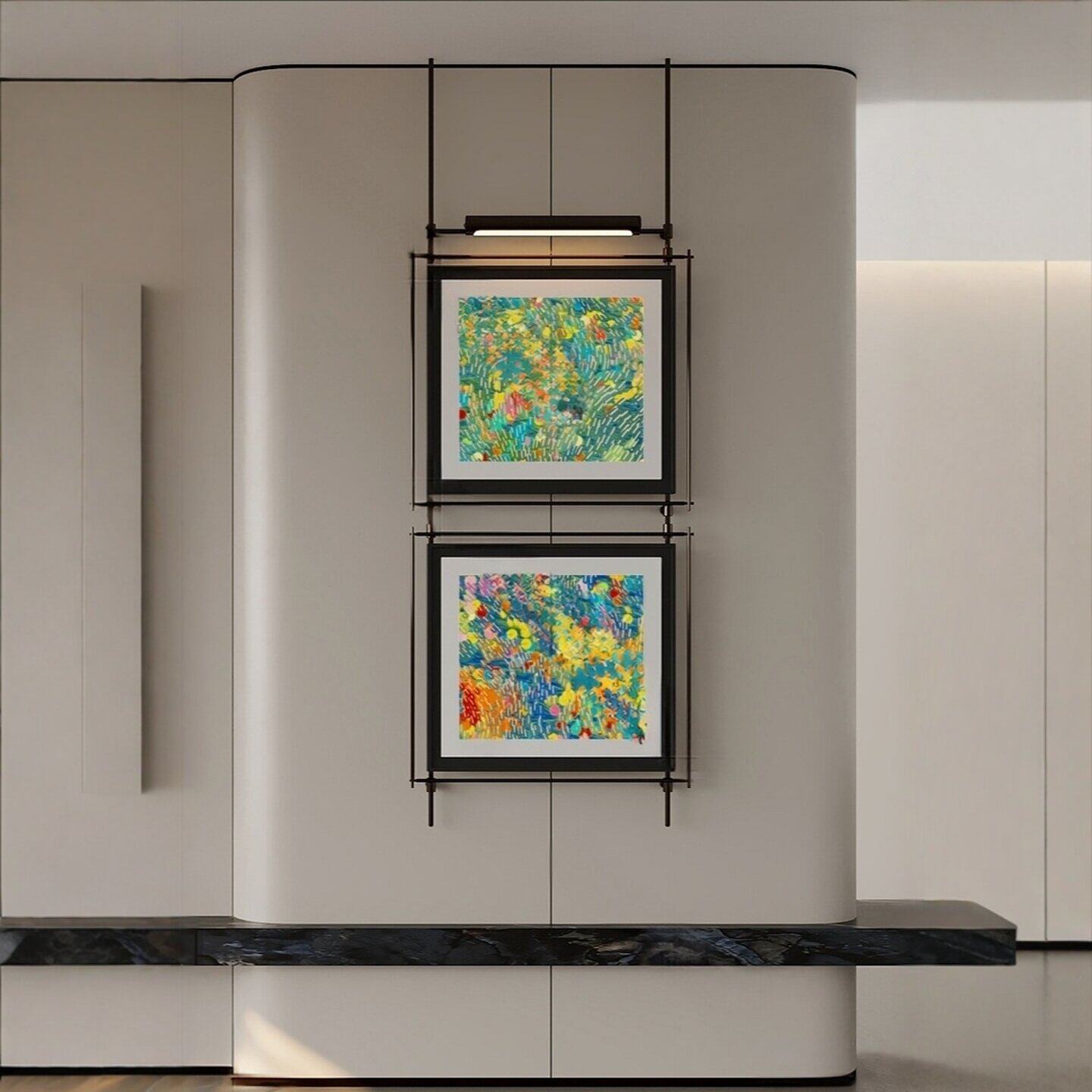 侘び寂びスタイルの金属製吊り下げ式LED装飾画、家の装飾、リ - Lighting Decoration On Wall のレビューと価格