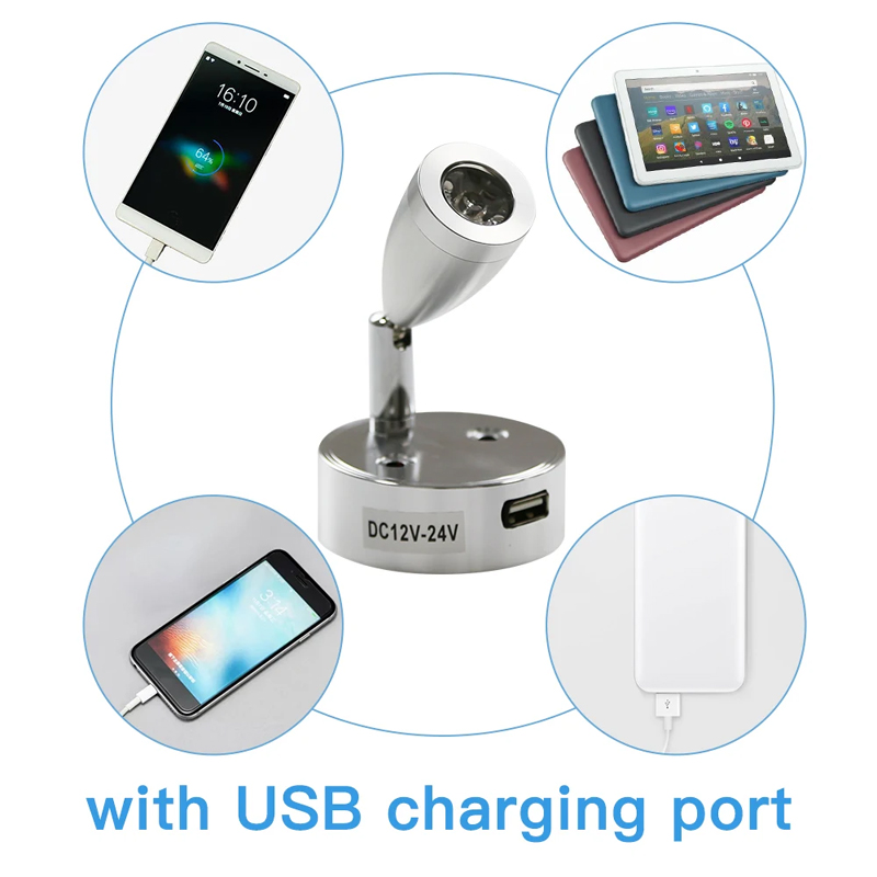 LED RV ライト USB ウォールランプ 3 ワットマリ - Lighting Decoration On Wall のレビューと価格