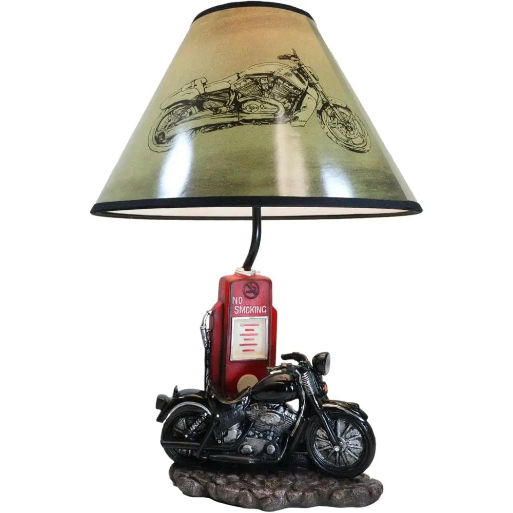 ヴィンテージレトロブラックオートバイガスポンプデスクランプ（ - Home Lighting And Decor のレビューと価格