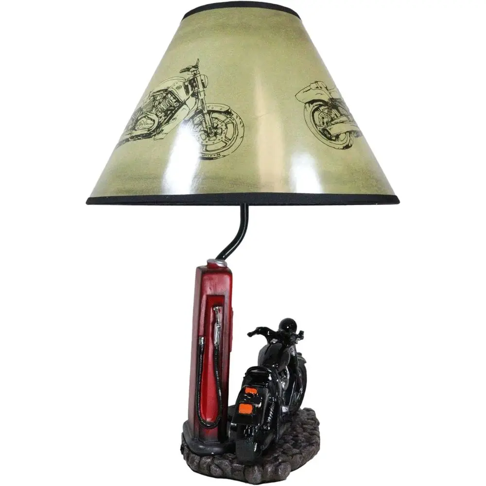 ヴィンテージレトロブラックオートバイガスポンプデスクランプ（ - Home Lighting And Decor のレビューと価格