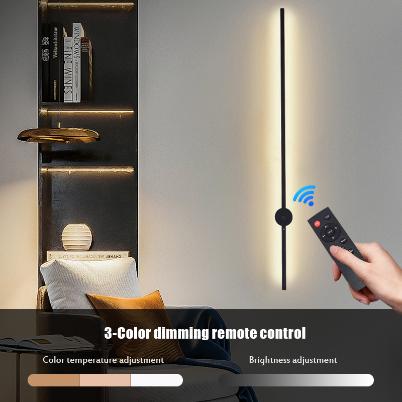 モダンな充電式LEDウォールスコンスランプ、ブラックアルミニ - Lighting Decoration On Wall のレビューと価格