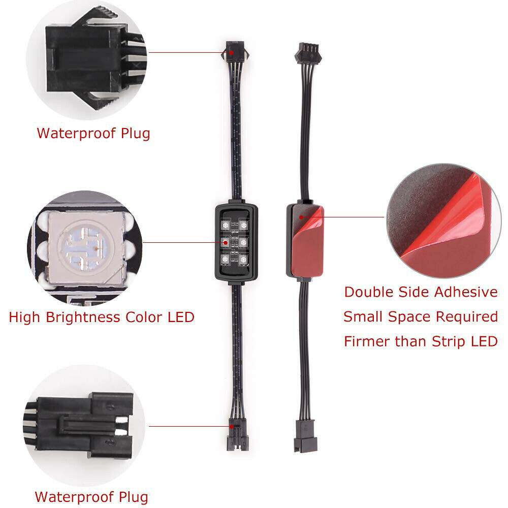 Niscarda-オートバイ用rgbledインテリジェントブ - Lighting Bolt Decor のレビューと価格