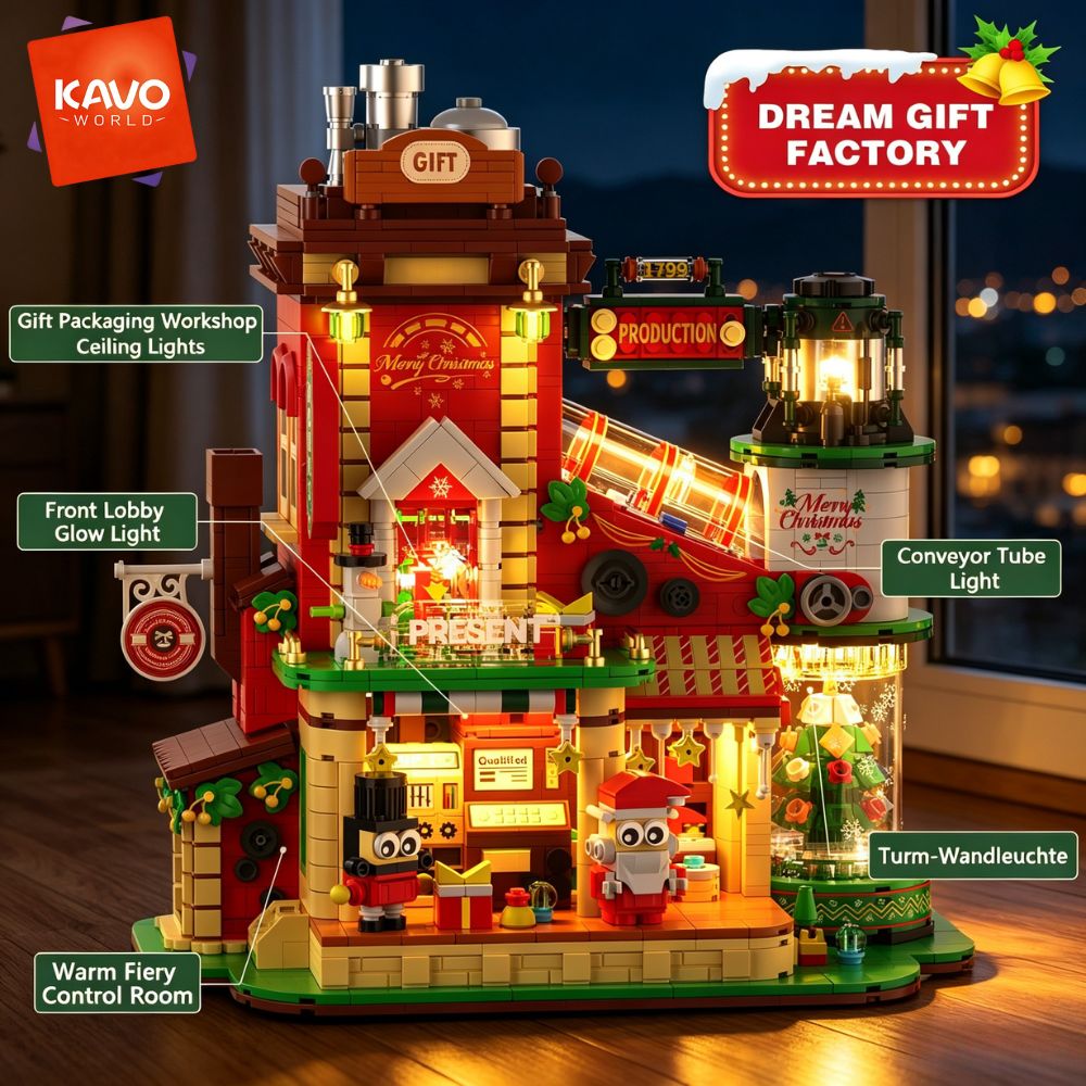 KAVOWORLD 2775ピース クリスマスギフト 工場ビ - Santa'S Elves Holiday Lighting & Decor Llc のレビューと価格