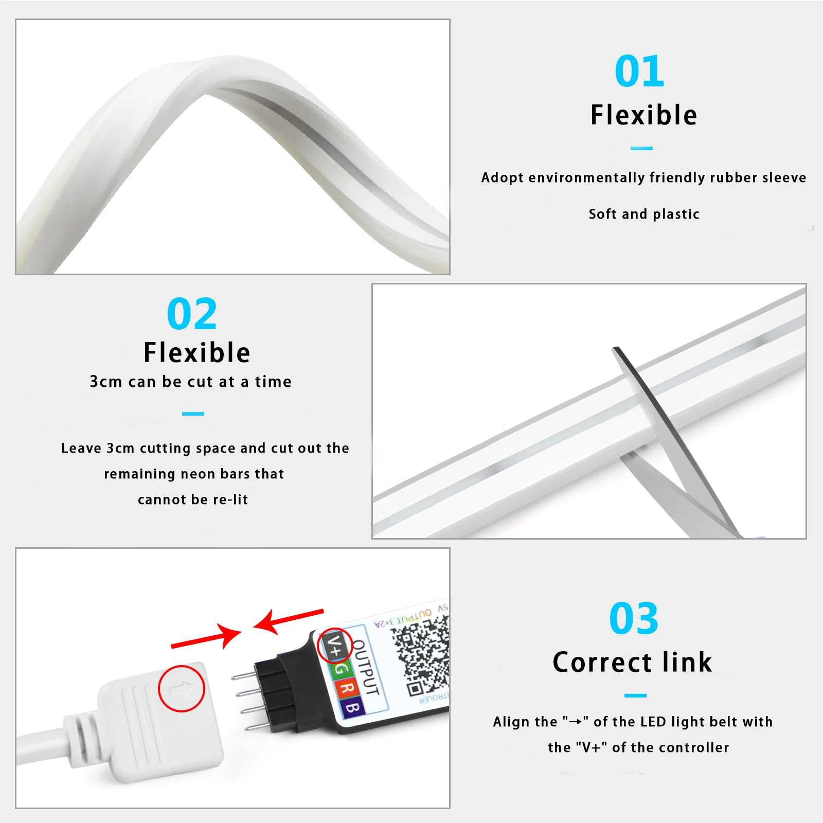 1-5m RGB LEDネオンストリップライト 5V USB - Home Lighting And Decor のレビューと価格